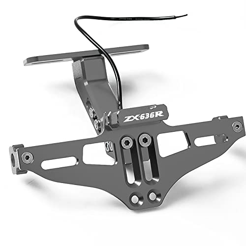 Support plaque immatriculation bleu pour Kawasaki ZX636R 2000-2005 - 4
