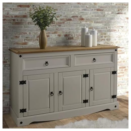 Rustic Gray Console Cabinet by Furniture Dash