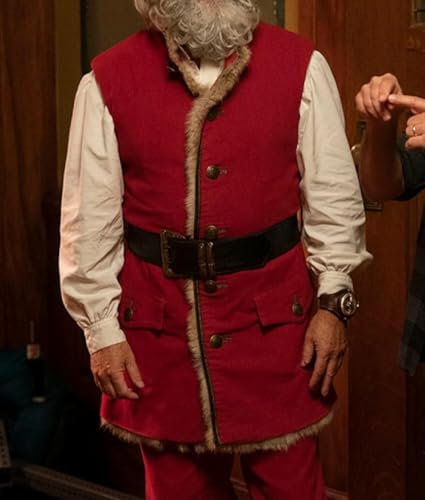 The Christmas Chronicles Santa Claus Red Leather Fur Vest UniSex 2XS-4XL2