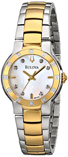 Bulova Women's 98R168 MOP Diamond Dial Tu-Tone Bracelet Watch