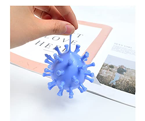 8 Stück Virus-Ball Stressball - Weicher TPR-Gummi, Zum Quetschen, Dehnen, Anti-Stress, Bunte Farben