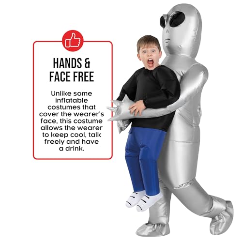 Morph Silver Kids Alien Costume, Alien Inflatable Costumes for Boys, Halloween Costumes for Kids, Boys Halloween Costume3
