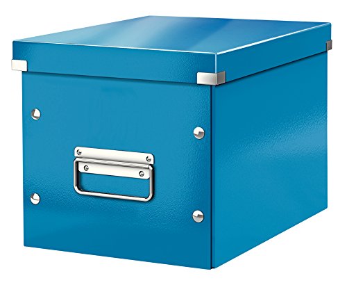 Leitz Caja de almacenaje cúbica, Tamaño mediano, Azul, Click & Store, 61090036