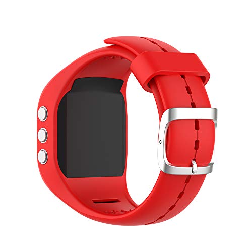 KINOEHOO Correas para relojes Compatible con Polar A300 Pulseras de repuesto.Correas para relojesde siliCompatible cona.(rojo)