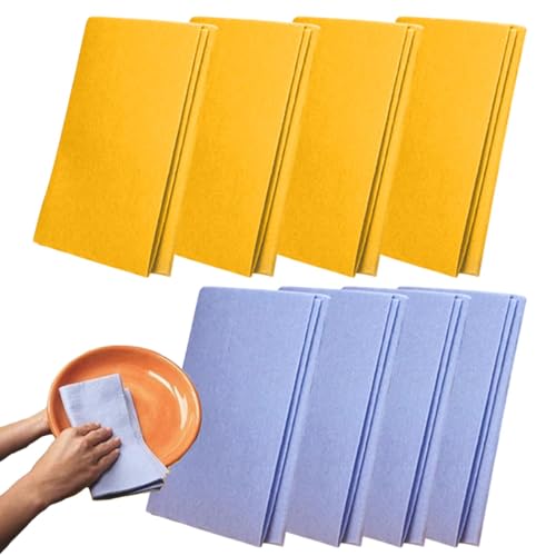 Shammy Cloth - Toallas de gamuza, 8 veces superabsorbentes, multiusos, de limpieza, absorbentes para mascotas, paño de gamuza lavable a máquina, no raya para coche, baño