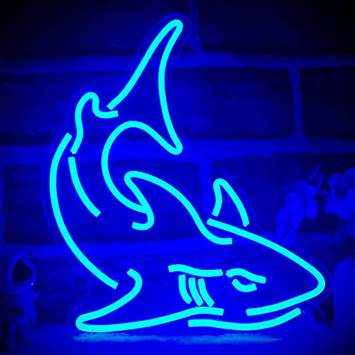 OvoNinn Blue Shark Neon Sign