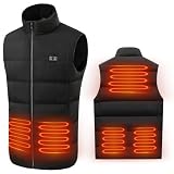 Chaleco Calefactado para Hombre y Mujer, Chaleco Calefactado por USB con 5 Zonas de Calentamiento, Temperatura de 3 Niveles, Chaqueta Térmica Para Exteriores, Fácil de Lavar, Invierno, Camping