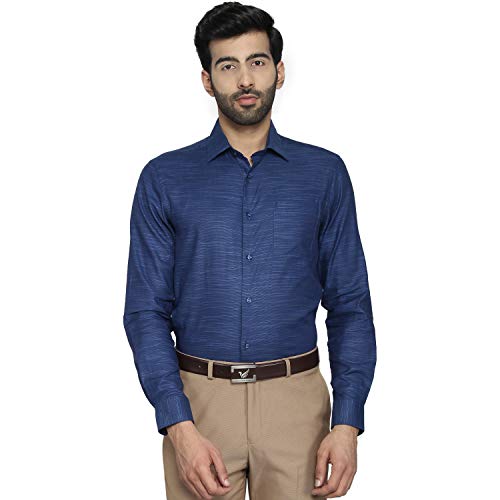 Blackberrys Men Slim Fit Formal Royal Blue Shirt
