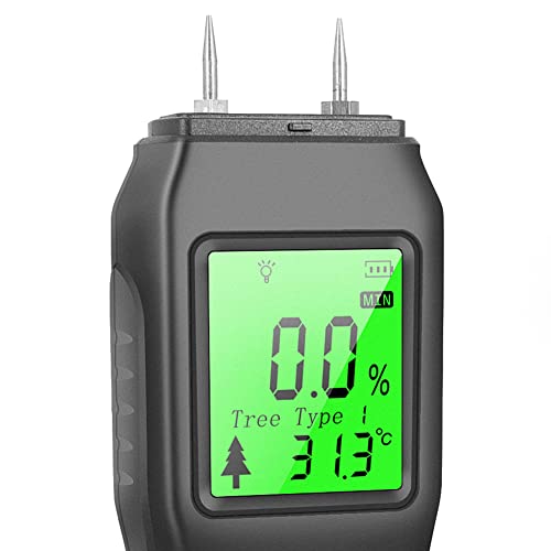 Détecteur de teneur en eau du bois et maçonnerie type broche LCD