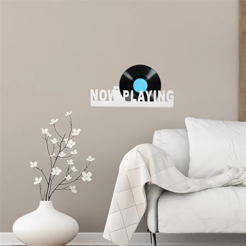 Soporte para discos de vinilo y CD en acrílico blanco para oficina 4