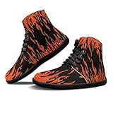Binienty Red Unisex Quick-Dry High Top Minimalist Shoes Women Men Water Ready Barefoot Sneakers for Stream Crossing & Adventure Travel, US 8.5