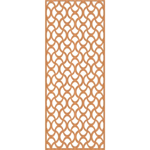 Image of Resort Decorative Pierced Fretwork Wood Wall Panels, 19 3 /8 inchW x 49 3 /8 inchH x 3 /8 inchT, Cherry