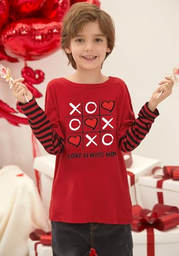 Image of BesserBay Valentines Day Unisex Kids Long Sleeve Top 2-14 Years