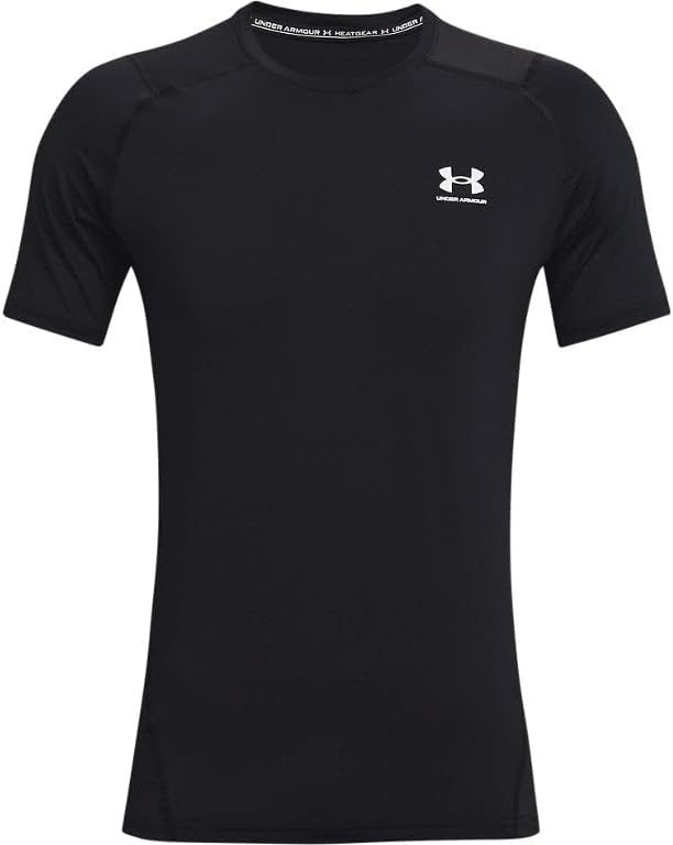 Under Armour Heat Gear Armour Fitted Mens Short Sleeve T Shirt 4XL Black-White