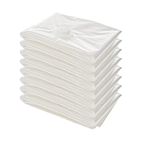 Bolsas de Almacenamiento al Vacío 60x80 cm Ahorra Espacio al Guardar Ropa, Edredones, Almohadas y Mantas (Paquete de 8)
