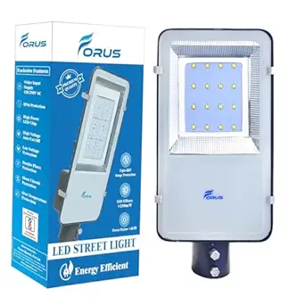 Forus LED Street Light 60W Waterproof 10 Years Warranty Yellow Excellent Quality Street Light Street Light 60 Watt LED for Home Street Lights Outdoor Street Lamp LED Street Road Lights 1Pc