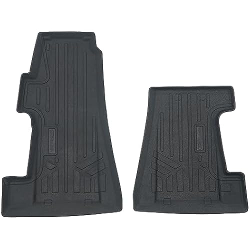 SMARTLINER All Weather Protection Custom Fit Black 1st Row Rugged Rubber Floor Liner Set Compatible with 2017-2023 Polaris Slingshot
