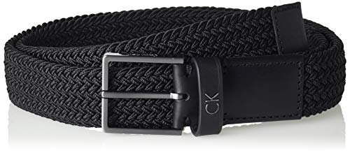 Calvin Klein Formal Elastic Belt 3.5cm Cinturón, Negro (Black 001), 110 (Talla...