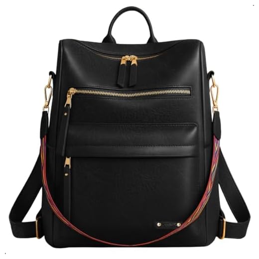 Mochila Bolsa Feminina Estilosa e Resistente Com Bolso Antifurto e Alça ajustaveis Perfeita Para Trabalho Dia A Dia Passeio e Faculdade (Preto)