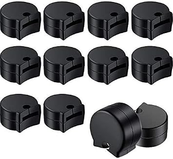 Patelai 12 Pack Rubber Clarinet Thumb Rest Cushion Protector Musical Instrument Accessories Fit for Most Clarinet Oboe Band Clarinetists Halloween Performance Wind Instrument Player Black