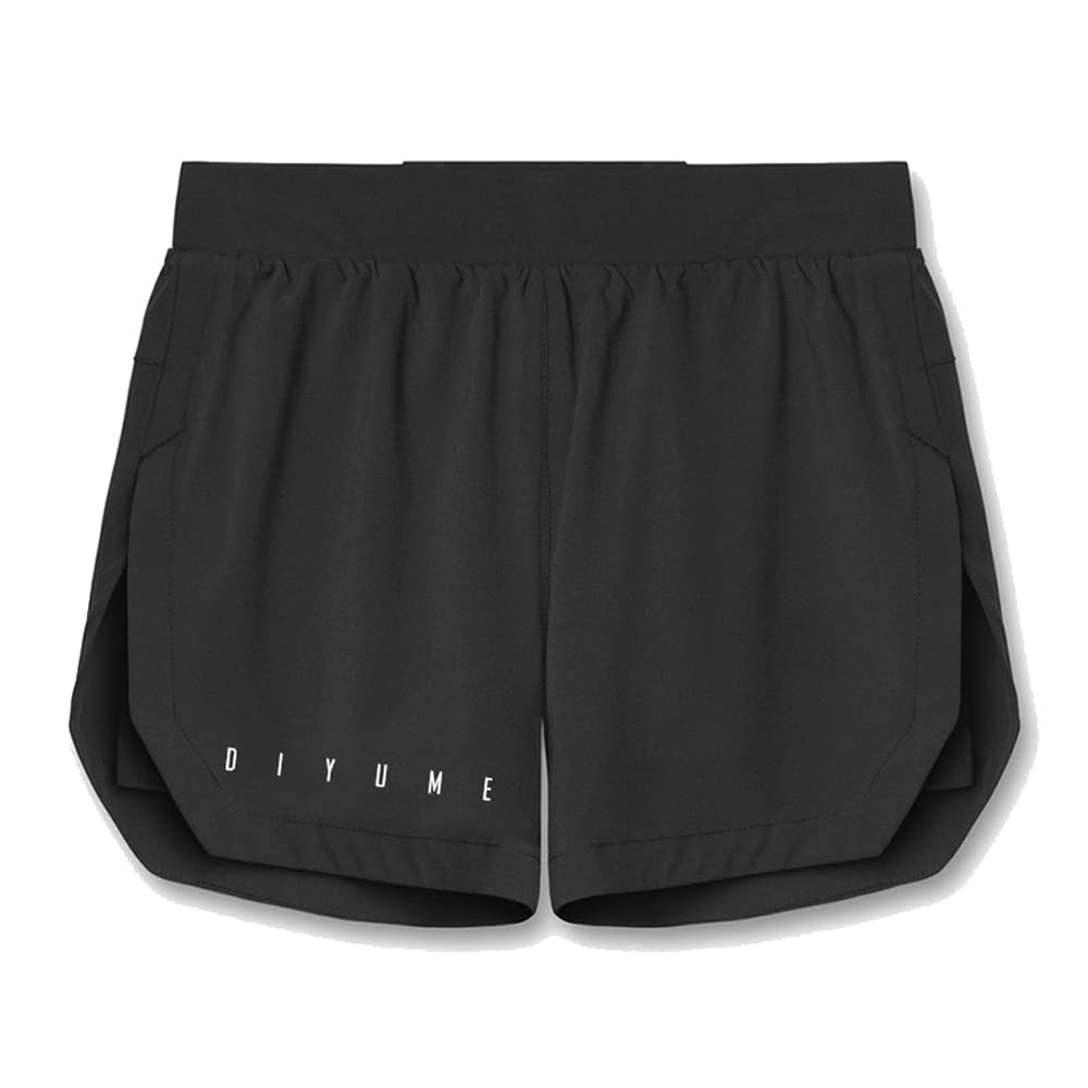 Mens Fitness Shorts 2 in 1 Running Workout Shorts for Men 5-Inch