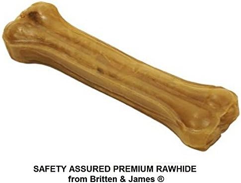 Britten & James Natural Rawhide Knuckle Bone Chews for Dogs Large [Pack of 5]