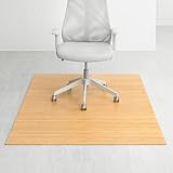Anji Mountain Office Chairmat Thickest & Sturdy Bamboo Chairmats Highly Premium Quality Anti-Slip Heavy Duty For Multi-Purpose Hardwood Floor Office & Home Floor Protector Office Chair mat-5mm Thick