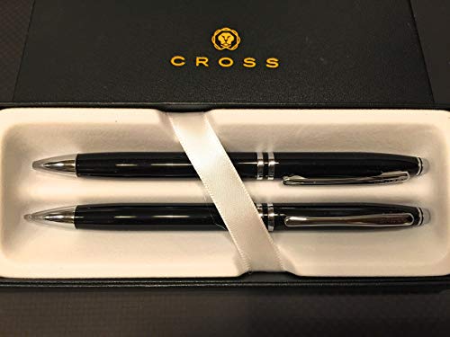 Cross Luxury Gift Set Black and Chrome Ballpoint Pen