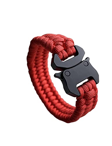 Pulseiras de corda de paraquedas trilobita tecida paracord pulseira com fivela de liberação lateral