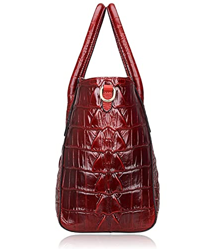Pijushi Embossed Crocodile Handbags For Ladies Designer Purses Top Handle Shoulder Bag Bundle With Wristlet Wallet For Women Crocodile Leather Wallet Ladies Clutch Purses #TOP4