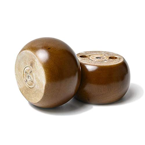 Metany Pack Of 4 Walnut Furniture Legs Round Bun Feet 2" Tall Wood Sofa Legs Replacement Legs For Cabinet Couch Chair Dresser #TOP1
