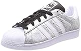 Angenehmer Tragekomfort adidas Damen Superstar Fitnessschuhe, Silber (Supcol/Ftwbla/Negbas 000), 38 2/3 EU