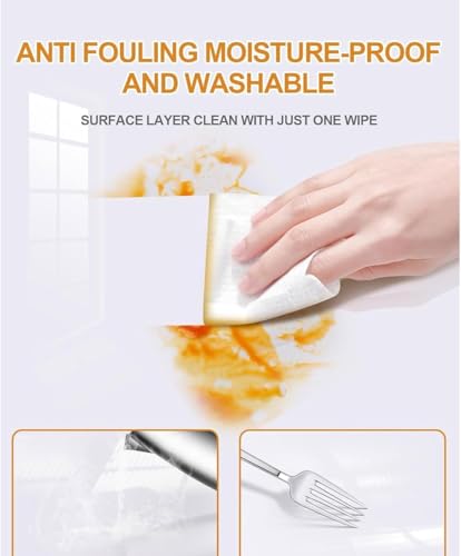 Image of Wall Protection Sheet- Clear Contact Paper Furniture Liner, Transparent Kitchen Backplash Proof || Peel & Stick Cover for Counters - Kitchen Furniture and Walls || (12 x 50 Inch)