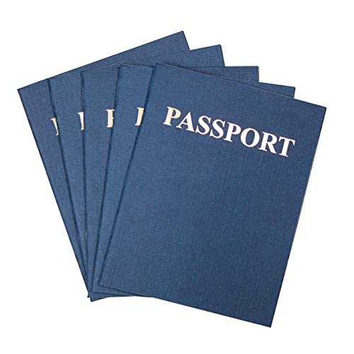 Hygloss Products Blank Passport Books, Kids Pretend Passport - Travelers' Notebook Passport, 24 Blank Pages For Decorating, Learning & Fun - 4 1⁄4” X 5 1⁄2”, 12 Books #TOP4