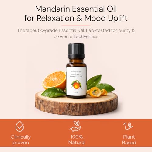 Image of Mandarin Essential Oil 10ml | Aromatherapy Oil for Diffuser, Sleep & Relaxation | Natural Essential Oil for Skin, Hair & DIY Blends | Therapeutic Grade Wellness Oil