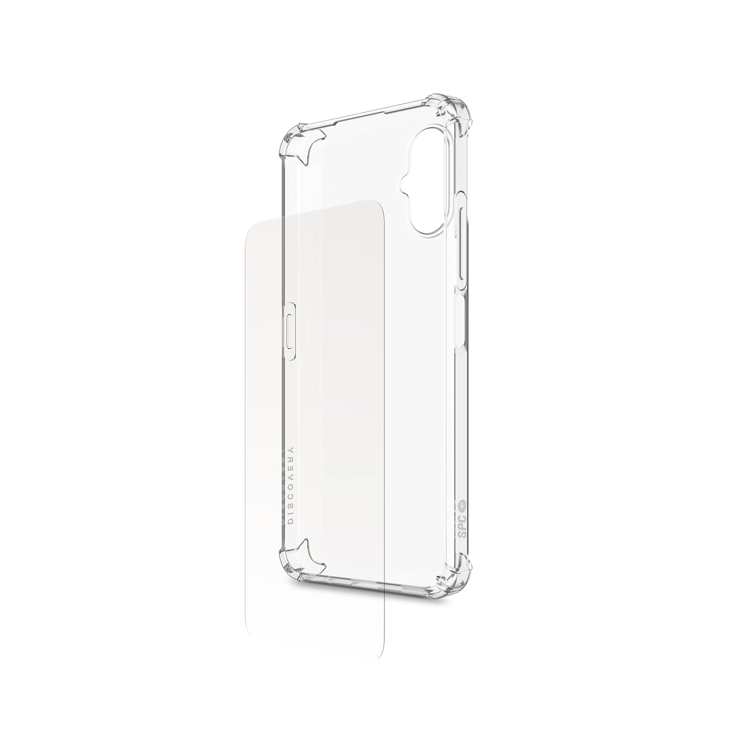 SPC Discovery Protection Pack, Transparent Silicone Case + Tempered Glass Discovery (6.5 Inches) with Reinforced Corners - Image 2