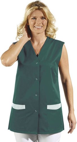 LEIBER Westenkasack - Damen-Kasack - ohne Arm - mit Druckknöpfen - bottlegreen - Größe: XXL