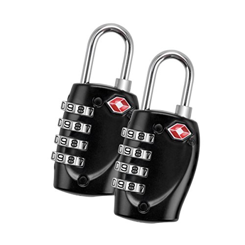 Preisvergleich Produktbild 2er Pack 4 stelliges Kombinationschloss, Zahlenschloss, Vorhängeschloss, Aktenschrank, Werkzeugkoffer, Freizeit, Sport, Reisetasche, Koffer, Edelstahl, Wasserfest, Rostfrei