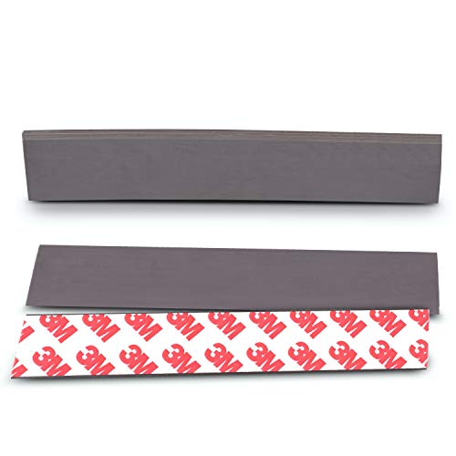 NextClimb Flat Magnetic Tape Strips Extra Strong Magnet and Adhesive Tape - Perfect for Teachers, Crafts and DIY Projects (5-Pack, 3M Tape)