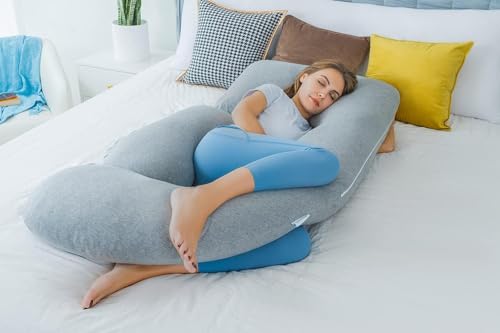 Image of Safe Multifunctional Microfiber U Shaped Pregnancy Pillow /Maternity Pillow. (Grey-U-Chain-2)