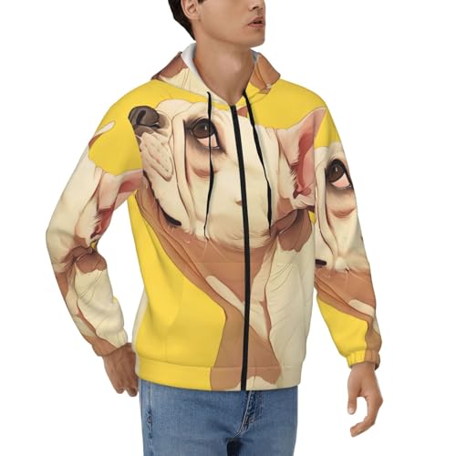 Sweat-shirt EdWal à fermeture éclair et manches longues pour homme