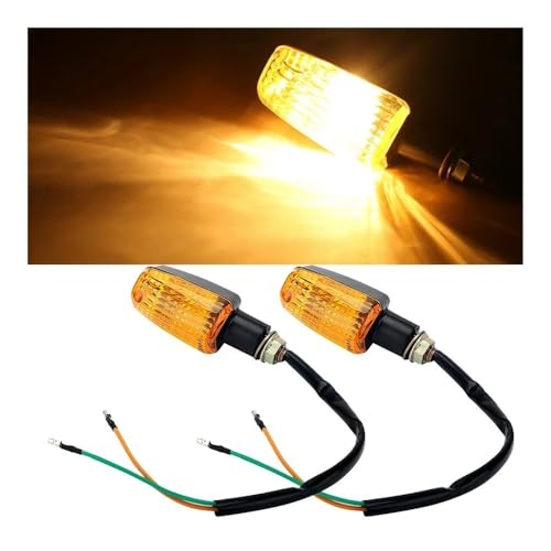 Intermitentes de moto de alta visibilidad luz ámbar universal 12V para indicadores 2