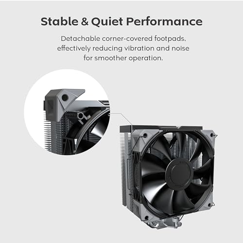 Image of MONTECH NX400 - CPU Air Cooler, Single Tower, 4 Advanced Heat Pipes, 52-fin Heat Sink, E28, 120mm FDB Static Pressure Fan, 28mm Fan Thickness, Corner-Cover Footpads, Polished Top Cover - White