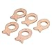 FECAMOS Ciondolo in Legno, Superficie Liscia 5 Pezzi Ciondolo a Catena per Ciuccio con Design a Forma di Pesce per Bambino per collane