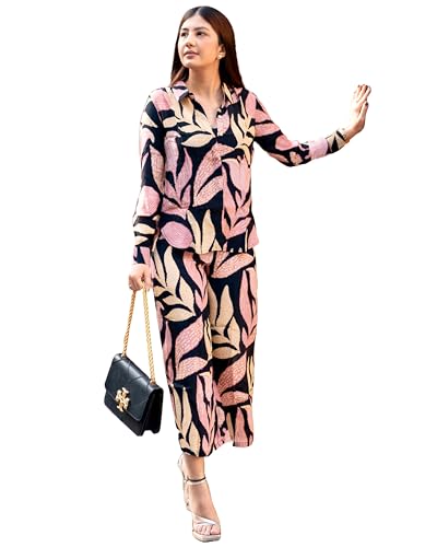 ANNI DESIGNER Women's Cotton Blend Printed Ethnic Co-ord Set (Badima Black_XL_Black_X-Large)