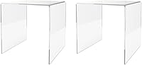 Vista 17 de Marketing Holders Soporte de exhibición de acrílico cuadrado transparente de 8 pulgadas para encimera de plexiglás decorativo, sin plataforma