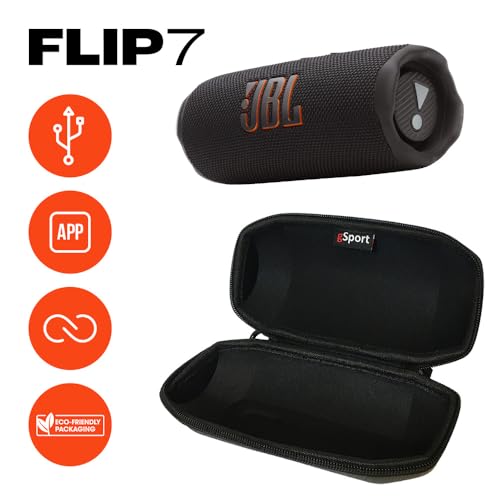 JBL FLIP 7 Waterproof Portable Speaker Bundle with gSport Carbon Fiber Case (Black) by JBL - Image 2