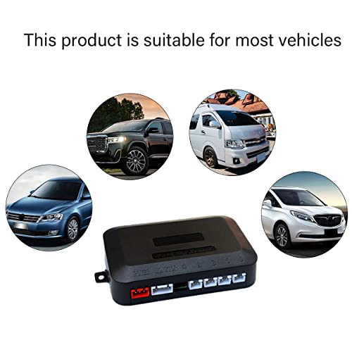 Car Parking Sensors With 4 Distance Detection, Reverse Backup Radar System For Vehicle Auto, Front And Rear Parking Sensor Prompt, Led Distance Detection Display Sound Warning Radar System #TOP5