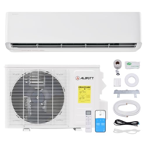 Albott 220V Mini Split Air Conditioner with Heat Pump,Wifi Enabled 36000BTU Ductless Split Ac with Self-Cleaning, SEER2 18, Ductless Air Conditioner Cools up to 2500 Sq.Ft, for Home & Office