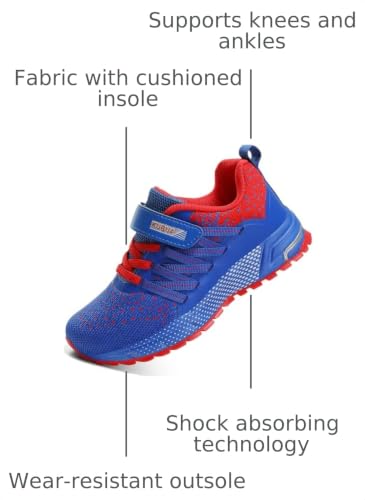 Image of KUBUA Kids Sneakers Lightweight Boys Girls Tennis Shoes | Breathable, Comfortable, Non Slip, Easy to Put On, Running, Walking, Gym, School, Daily Play, Toddler